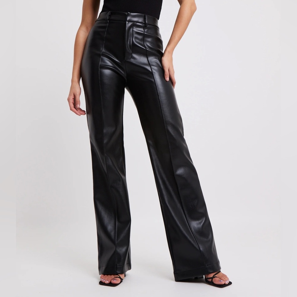 BOA. (Because of Alice) LEATHER WIDE LEG TROUSERS